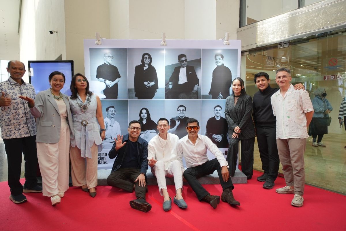 Instalasi seni bertema Cloud Dancer di Jakarta Design Center 2026, terdiri dari tujuh buah instalasi yang dirancang untuk pengalaman ruang imersif